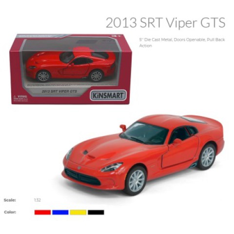 Металева інерційна легкова модель Dodge SRT Viper GTS 5", відкриваються двері