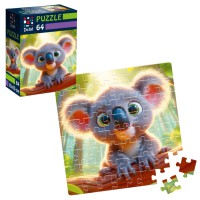 Пазли De.tail Коала на гілці, 64 деталі, DT1234-18