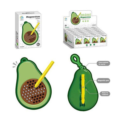 Дошка магнітна мозаїка, авокадо, 11x7x1.5 см, брелок 19 см, 32.5x12x18 см