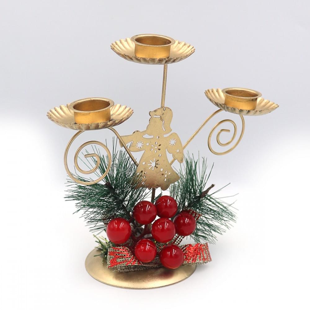 Підсвічник "Гілочка з ягодами", 1шт./3св. OPP/етик.