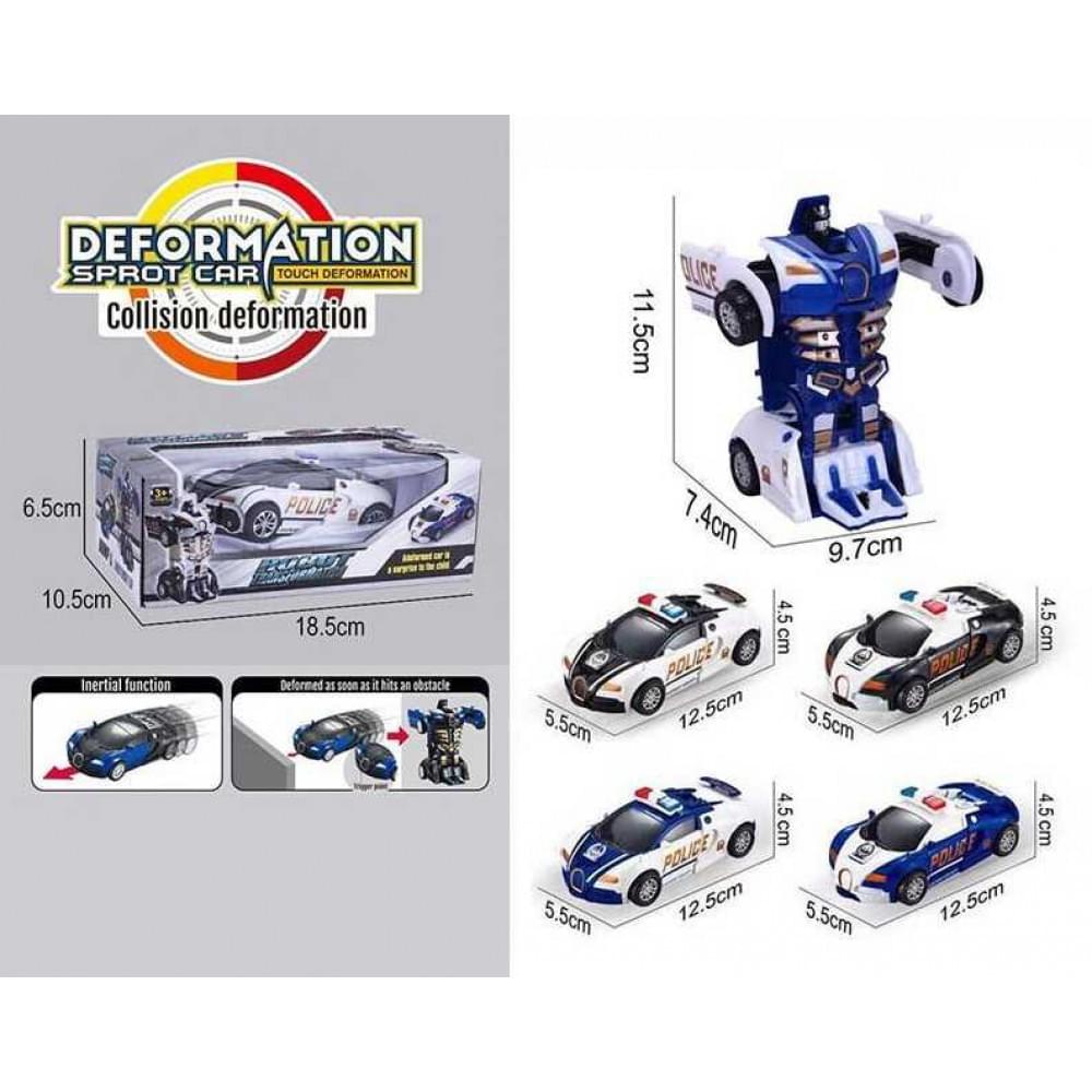 Машинка-трансформер "Поліція", інерція, в кор. /192-2/