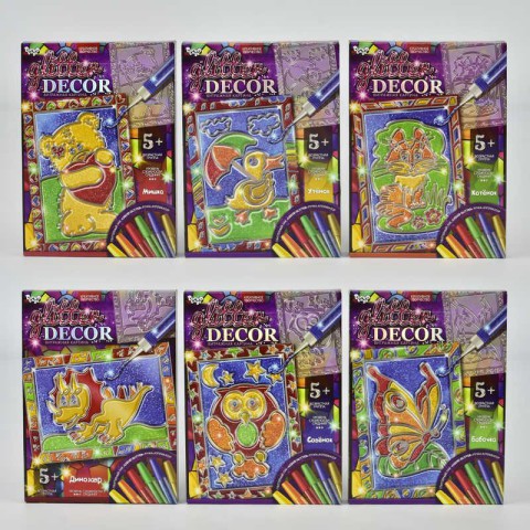 Набір креативної творчості Glitter Decor, російською, Danko Toys