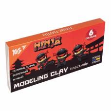 Пластилін YES, 6 кол., 120г "Ninja"