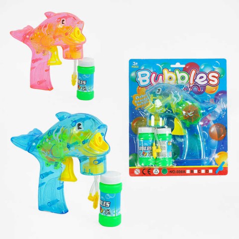 Пістолет з мильними бульбашками, 24.5x20 см, зі світловими ефектами (В асортименті)