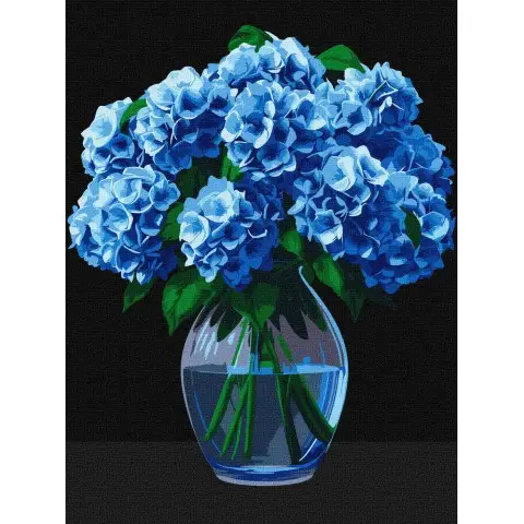 Картина за номерами Букет гортензій Ideyka 30×40 см КНО3273