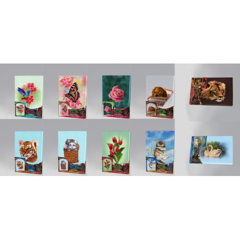 Набір для творчості Вишивка гладдю по номерам на підрамнику, Danko Toys