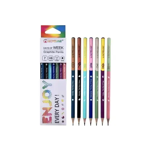Набор карандашей чернографитных Acmeliae Days of Week, HB, 2.2 мм, 7 шт.