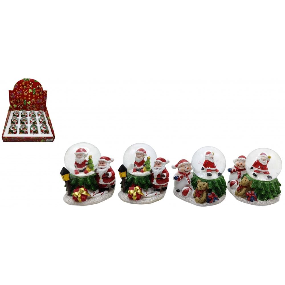 Сувенір "Куля снігова 45мм - Д.Мороз, Сніговик, Ведмідь" в/в 2в.(8*12)