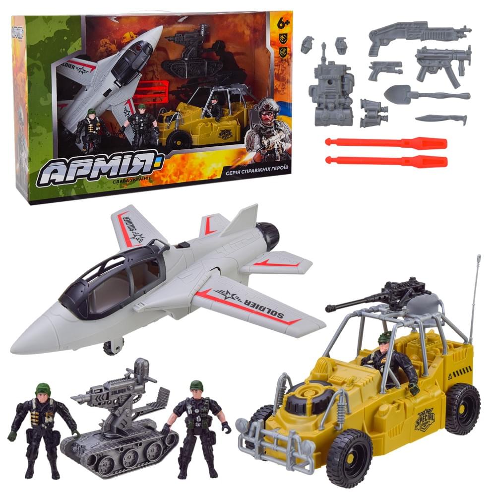 Військовий набір військовий транспорт, аксесуари, кор. 48*12*30см /12/