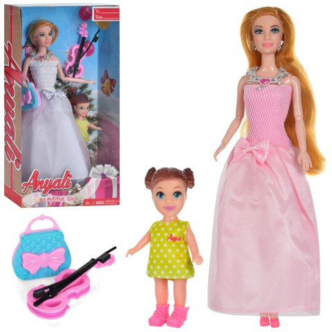 Лялька 29 см шарнірна донька 11 см сумочка скрипка (в асортименті) 501