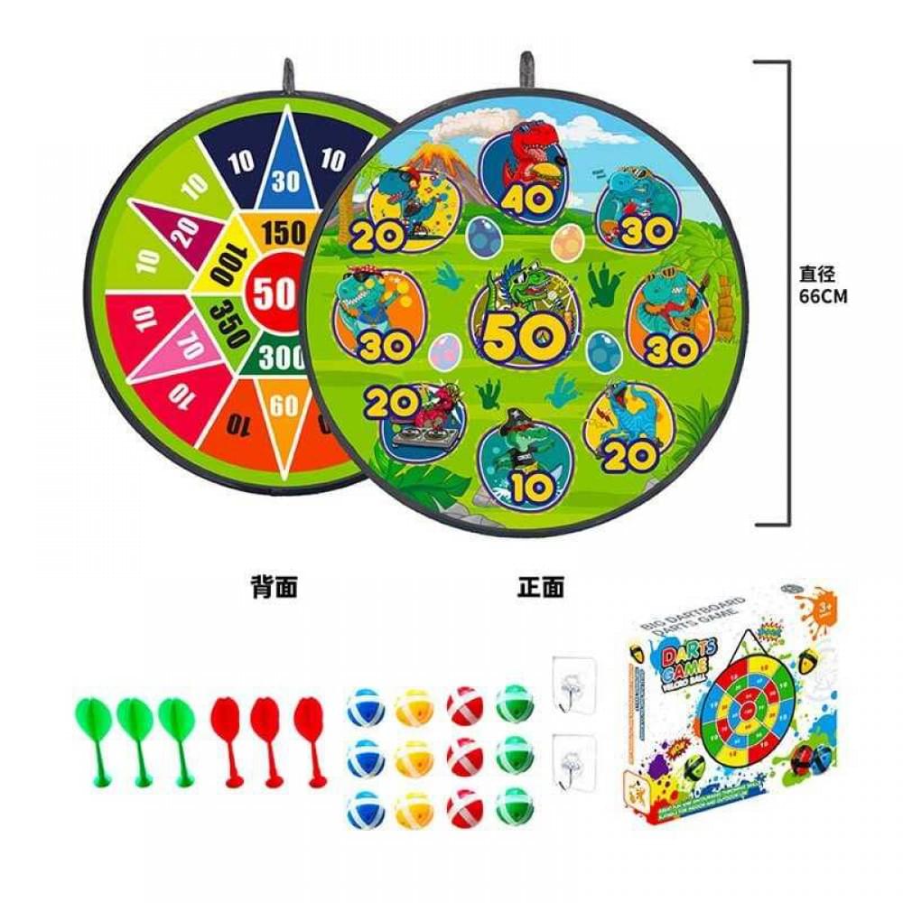 Дартс двосторонній 66х66см, кульки та дротики на липучках 66399B-3