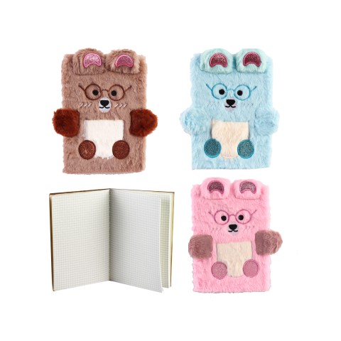 Блокнот пухнастий Bears, А5, 80 аркушів, 70 г/м² (В асортименті)