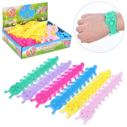 Їжачок антистрес, гусениця, 19 см, 6 кольорів, 27x20x6 см