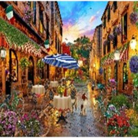 Алмазна мозаїка на підрамнику Кафешки 40×50 см 62199