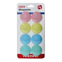 Магніти пастельних кольорів, 4 см, 8 шт.