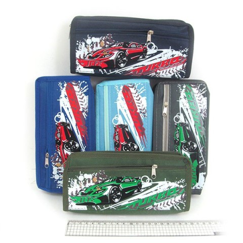 Пенал Turbo, 2 відділення, 20x10x4 см, 135742P (В асортименті)
