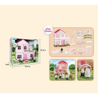 Будиночок 2 поверхи підсвічування флоксова фігурка кролика S05