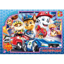 Пазли ТМ "G-Toys" із серії "Paw Patrol" (Цуценячий патруль), 117 елементів