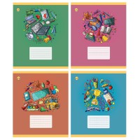 Зошити учнівські 12 аркушів коса лінія "ПЕРШОКЛАСНИК" №1 (внутрішній блок підвищеної щільності 70гр/м2, обкладинка 200гр/м2), 25 шт. в упаковці