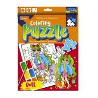 Набір для творчості, Пазл-розмальовка з фарбами, Лялька
