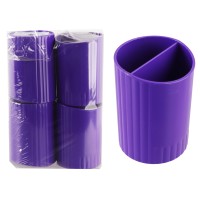 Склянка для письмового приладдя Sferik, кругла, на два відділення, фіолетова