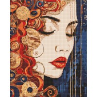Набір з алмазною мозаїкою Прекрасна дівчина Ideyka AMO8033, 40x50 см