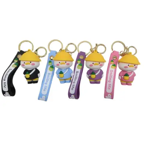 Брелок силіконовий з хлястиком Качка Лалафанфан 612