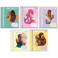 Зошити учнівські 24 аркуша клітинка Yes Friends forever, 20 шт. в упаковці