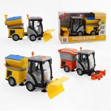 Спецтехніка "Прибиральна машина", 2 кольори, рухливе навісне обладнання, світло фар, звуки техніки,