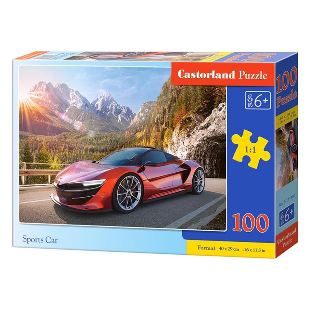 Кастор пазлы 100 "Спортивная машина" 40*29см B-111107