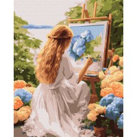 Набір для розпису по номерах Художниця, 40x50 см, КНО8432
