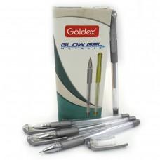 Ручка гел. Goldex "Glow Gel Metalic #894 Индия silver 1,0мм с грипом, ціна за 12 шт. //