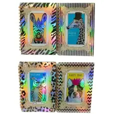 Тетрадь, А5, на спирали, обложка лазерная, 80 листов, 80 г, Животные