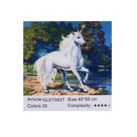 Алмазна мозаїка за номерами Єдиноріг 70837_BGLE, 40x50 см