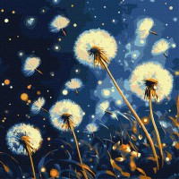 Набір для розпису Кульбаби, 40x40 см, КНО3314