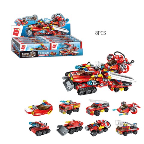 Конструктор Qman Пожежна техніка, від 57 деталей, (В асортименті)