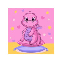 Набір для розпису по номерах Милий дракончик, Strateg, 30x30 см, ES-0853