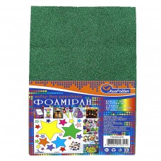 Фоаміран eva 1. 7±0. 1mm "зелений" glitter hq a4 (21x29.7cm) з клеєм10pc/opp