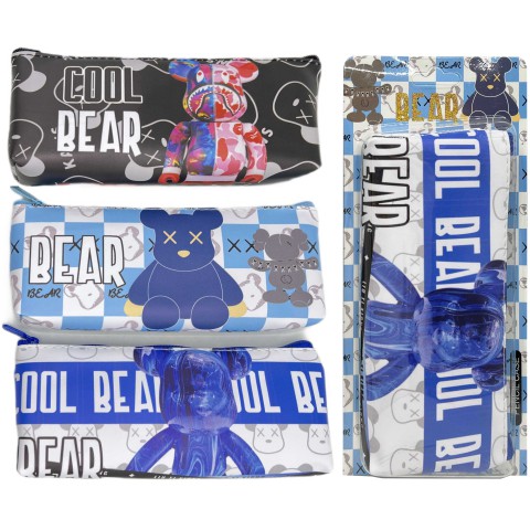 Пенал-косметичка Ведмідь модний, PVC, 1006-51 (В асортименті)