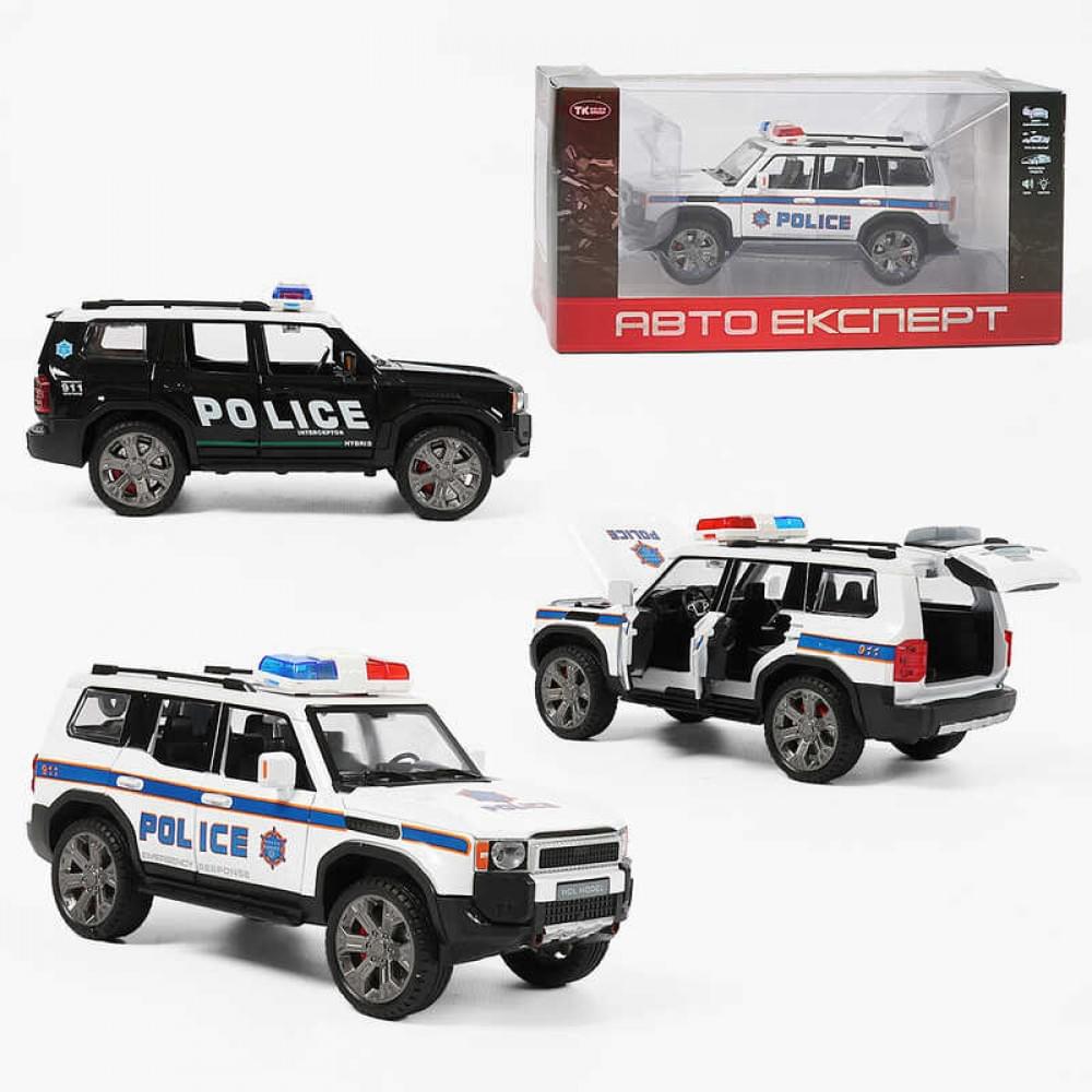 Джип "Авто Експерт", "Поліція", металопластик, масштаб 1:22, світло, звук, інерція, відчиняються двері, багажник та капот, в кор. /36-2/