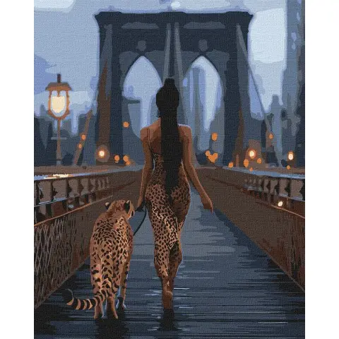 Набір для розпису по номерах Хижі дівчата, Ideyka, 40x50 см, КНО8537