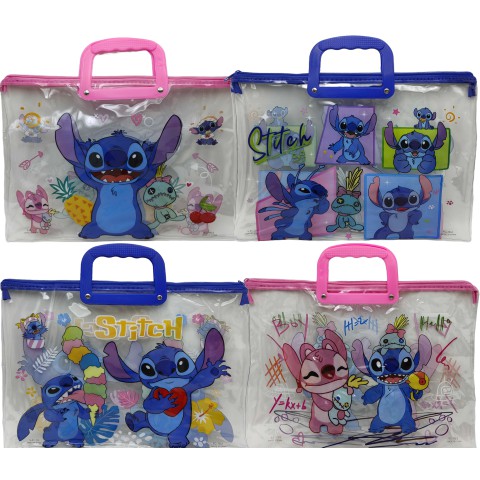 Папка-портфель ПВХ прозора Стіч, 28x39 см, 30 мкм, 33-ST (В асортименті)