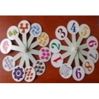 Віяло Цифри з картинками, 2 шт. в упаковці