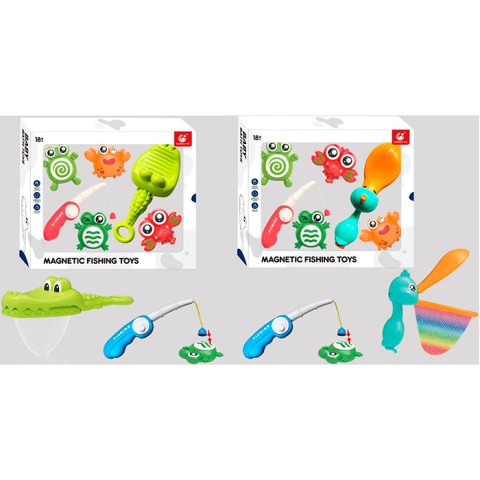 Риболовля магнітна, 1 вудка, морські мешканці, 4 шт., 38.5x32x6 см, 9037A-9038A (В асортименті)