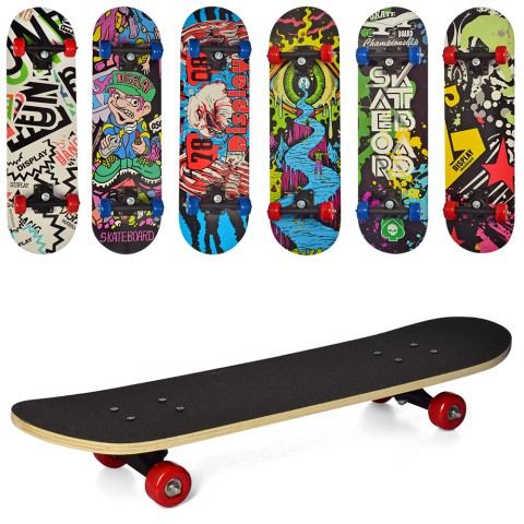 Скейт, 70x20 см, підвіска, PVC колеса, 7 шарів, MS0354-3 (В асортименті)