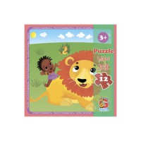 Пазли G-Toys Зоопарк, 12 елементів, LZ02