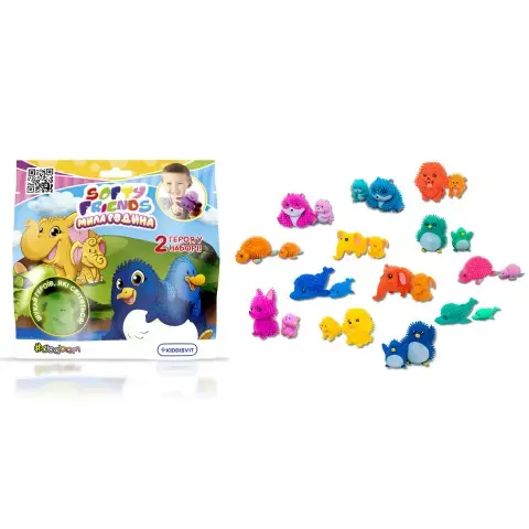 Стретч-іграшка у вигляді тварини серії Softy friends – МИЛА РОДИНА (В асортименті, у дисплеї)