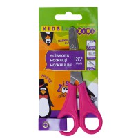 Ножиці дитячі, 132 мм, із лінійкою, рожевий