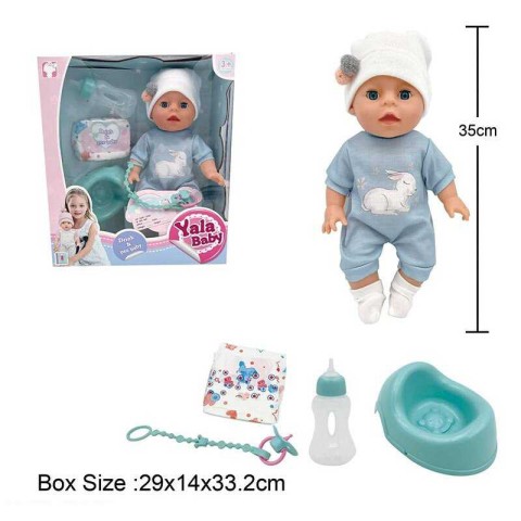 Пупс інтерактивний Yala Baby, YL2435A-H, 35 см, з аксесуарами, п’є з пляшечки, ходить на горщик