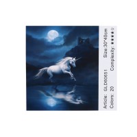 Алмазна мозаїка за номерами Єдиноріг 60651, 30x40 см